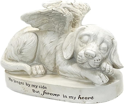 Bellaa Dog Statues 10 Inch Angel Wings Labrador Golden Retriever Puppy Pet - Image 2