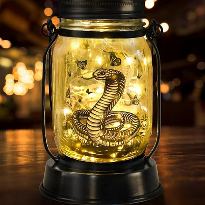 Snake Gifts for Women/Men Snake Solar Lanterns Mom Birthday King Cobra Snakes - Image 9