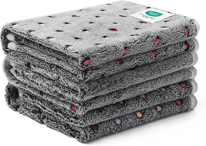 Luciphia 1 Pack 3 Blankets Super Soft Cute Dot Pattern Pet Blanket Flannel Throw by luciphia