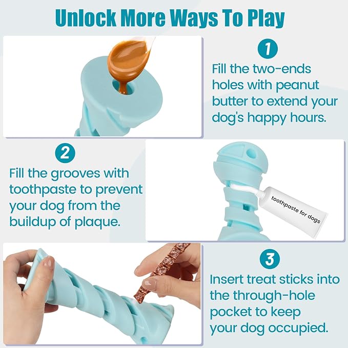 Interactive Dog Puzzle Toy for Boredom, Rubber Chew Toy Teething Toy to Keep - Image 6