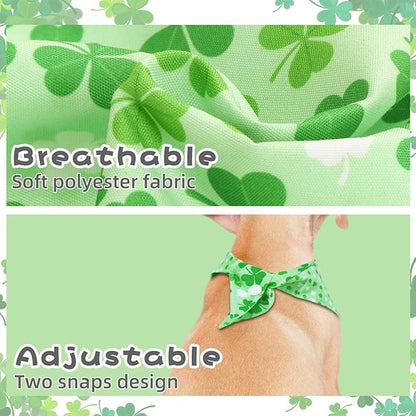 PAWCHIE St. Patrick's Day Dog Bandanas 4 Pack, Reversible Dog Party Triangle - Image 5