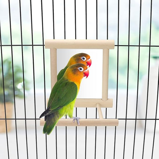Bird Mirror with Perch Bird Toys - Image 2