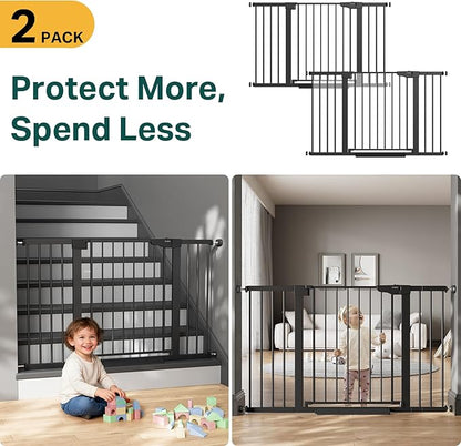 Cumbor 2 Pack 29.7"-51.5" Extra Wide Baby Gate - Image 2