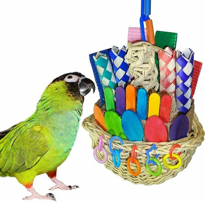 Super Bird Creations SB669 Wicker Foraging Basket Bird Toy by SuperBirdCreations