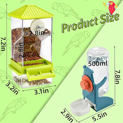 Rypet No Mess Bird Water Feeder Dispenser Set Automatic Bird Feeder - Image 2