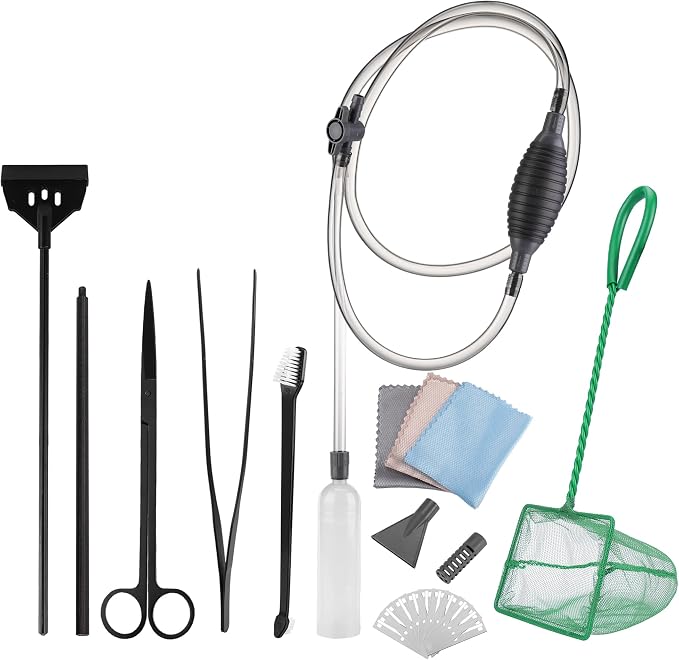 7 Pieces Fish Tank Vacuum Gravel Cleaner Kit by Filhome