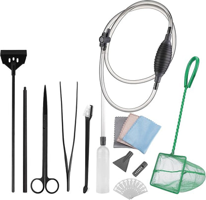 7 Pieces Fish Tank Vacuum Gravel Cleaner Kit by Filhome