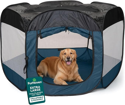 FurHaven Portable Pet Playpen for Dogs & Cats, Extra Large Indoor Kitten Playpen by FurHaven