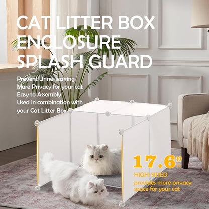 MEEXPAWS Cat Litter Box Enclosure Splash Guard XXL 27.9L × 27.9W x 31.5H inch - Image 2