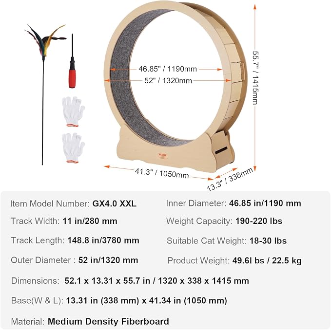 VEVOR Cat Exercise Wheel, Running Wheel - Image 7