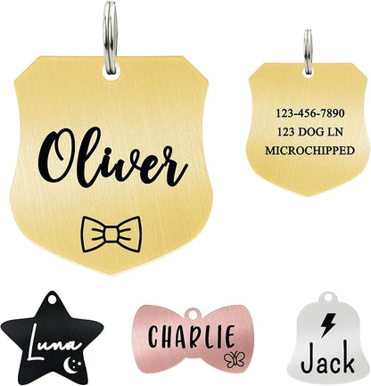 Ultra Joys Cat ID Tag Personalized Pet Tags, Durable Stainless Steel Small Pet by UltraJoys