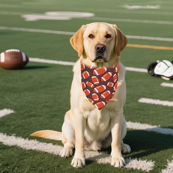 ADOGGYGO Dog Bandanas Boy Girl, Reversible Football Donuts Pet Scarf, Premium - Image 3