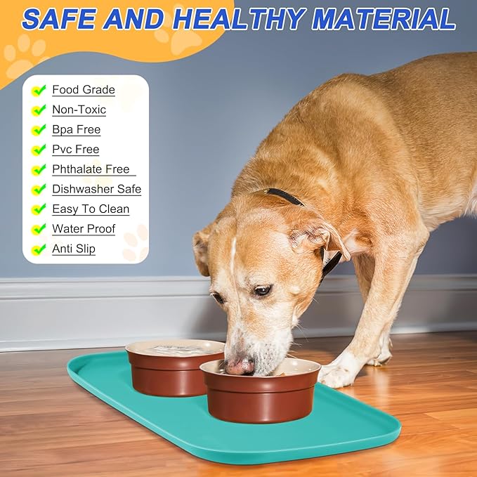 Silicone Pet Feeding Mat with Raised Edge - Image 3