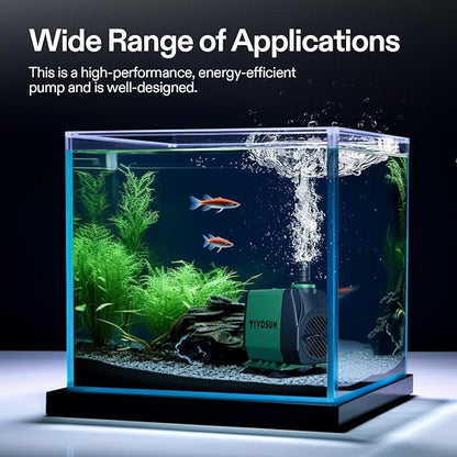 VIVOSUN 800GPH Submersible Pump, Ultra Quiet Water Fountain Pump - Image 7