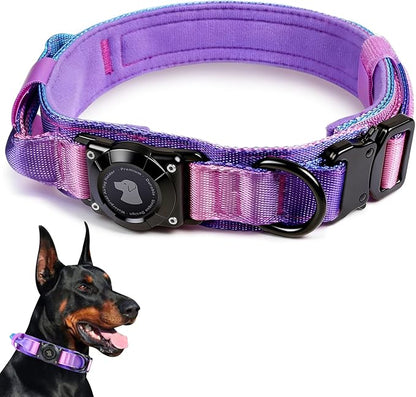 2026 Upgrade Waterproof AirTag Dog Collar, Military Tactical Dog Collar by ODOKELE