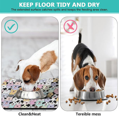 Pet Feeding Mat for Floors Waterproof Dog Mat for Food and Water Absorbent - Image 5