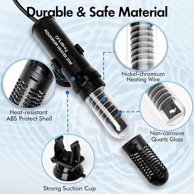 Orlushy 25W Small Submersible Aquarium Heater, Constant Temperature Betta Fish - Image 4