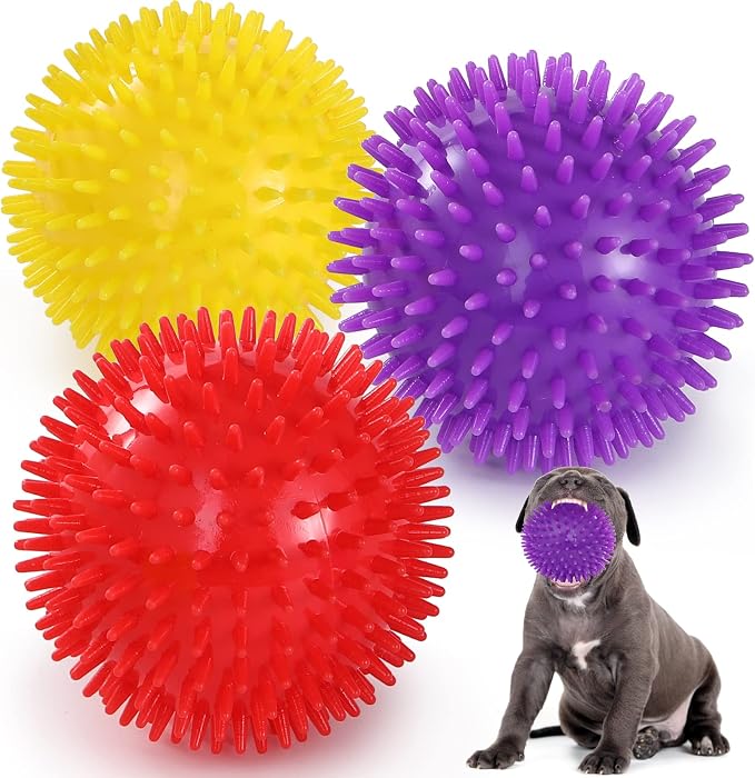 VITEVER 3 Colors 4.5” Heavy Duty Squeaky Dog Toy Balls by VITEVER