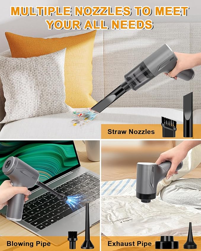 Car Handheld Vacuum Cordless 4 in 1, 20000PA Car Vacuums Cleaner Portable - Image 4