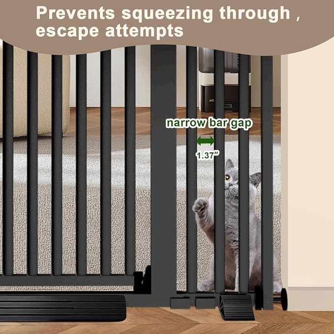 67" High Extra Tall Cat Gate for Doorway, 29.5-49.21" Extra Wide Pet Gate - Image 3