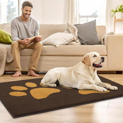 Buganda Dog Door Mat for Muddy Paws, Absorbent Dirt Trapper Washable Indoor - Image 8