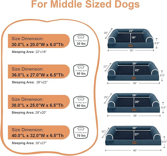 Large Dog Bed Orthopedic Washable: Beds Bolster XL Bed Big XLarge Dogs Memory - Image 6