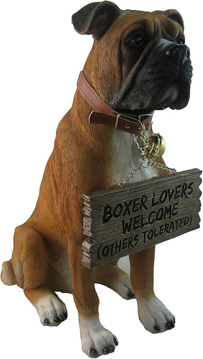 DWK Front Porch Dog Outdoor Welcome Sign Decorative Statue | Cute Dog Welcome - Image 4