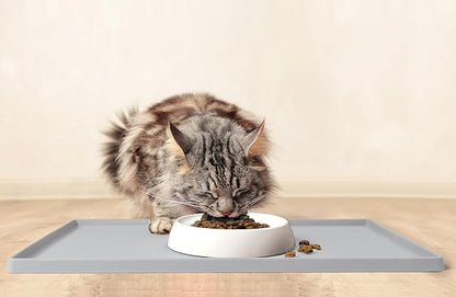 CatGuru Cat Food Mat, Small & Large Pet Feedingd Mat, 100% Waterproof Cat Mats - Image 7