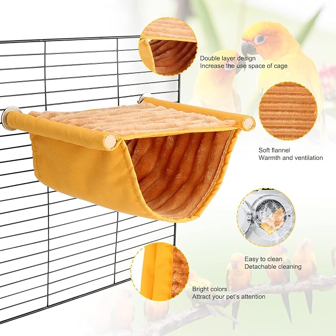 BWOGUE Winter Warm Bird Nest Bed Hanging Hammock Snuggle Hut Parrot House Tent - Image 4