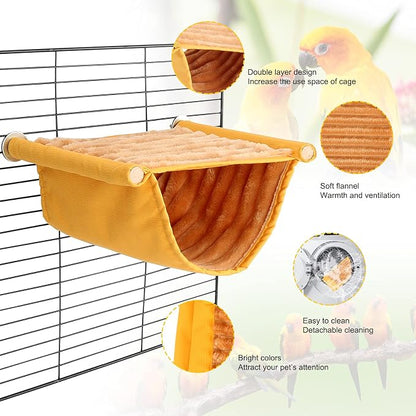 BWOGUE Winter Warm Bird Nest Bed Hanging Hammock Snuggle Hut Parrot House Tent - Image 4