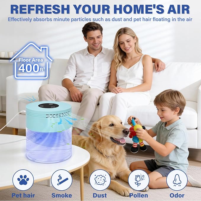 Water Air Purifiers for Home, Water Based Air Purifier Fits Essential Oil - Image 2