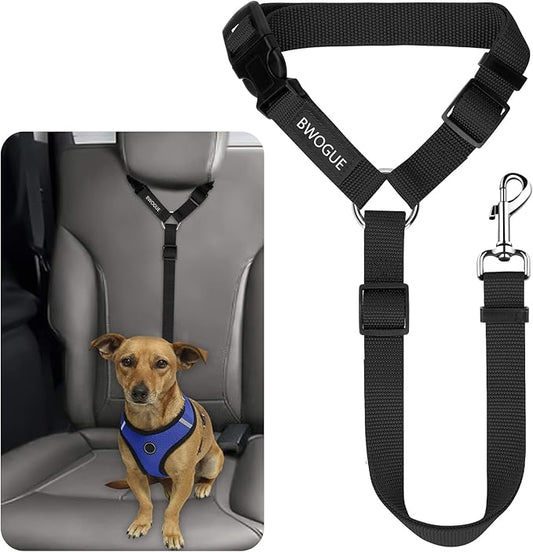 BWOGUE Pet Dog Cat Seat Belts, Car Headrest Restraint Adjustable Safety Leads by BWOGUEPetHome