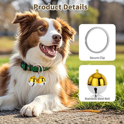 Dog Collar Bells, 2 Pack Extra Loud Dog & Cat Bells - Image 2
