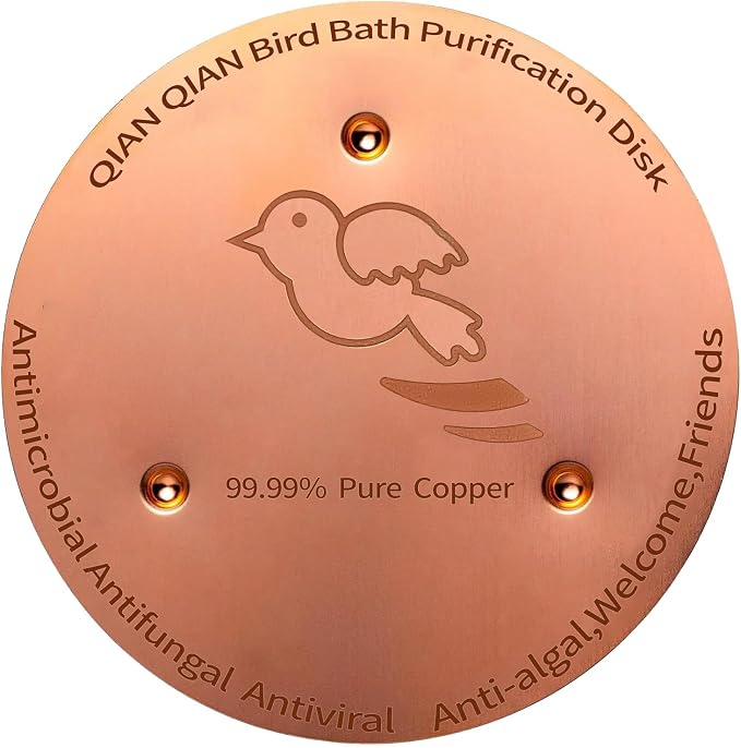 QIANQIAN Bird Bath Copper Disk, Copper Bird Bath Purification Disk - Image 8