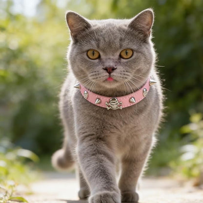 EXPAWLORER Cat Collar for Girl Boy Cats- Adjustable Leather Pet Collar - Image 7