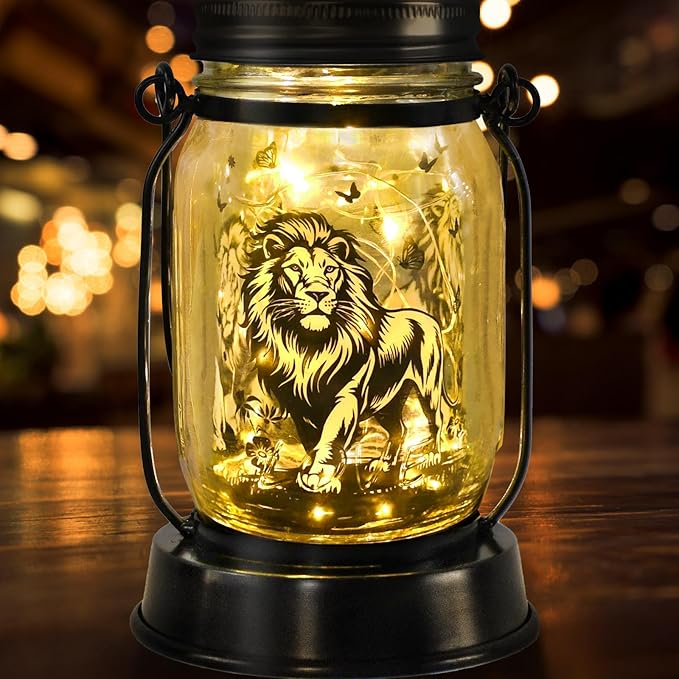 kyoryuger Lion Gifts for Women/Men Lion Solar Lanterns Mom Birthday Animal by kyoryuger