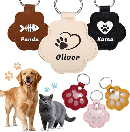 Custom Leather Pet Fur Keychain – Personalized Memorial Keepsake Keyring by Unknown