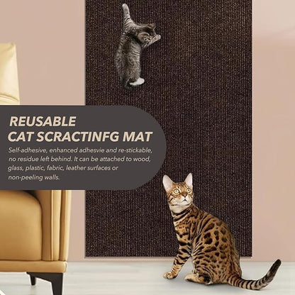 78.7"X15.8" Cat Scratching Mat, Self-Adhesive Cat Scratch Carpet, DIY Cats - Image 5