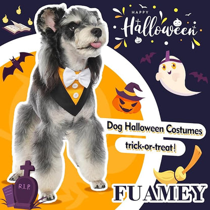 FUAMEY Dog Tuxedo Halloween for Medium Dogs, Dog Formal Suit Dogs Attire Pet - Image 2