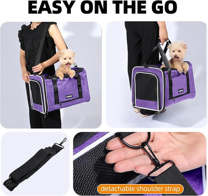 Top Open Medium Pet Carrier Roll Up Flap - Image 7