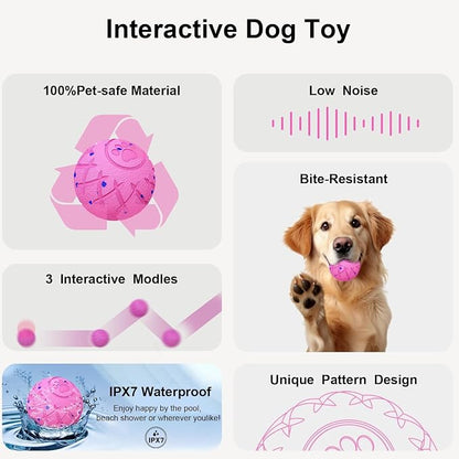 Interactive Dog Ball, Automatic Moving, Bouncing and Rotating, Silent Foam - Image 2