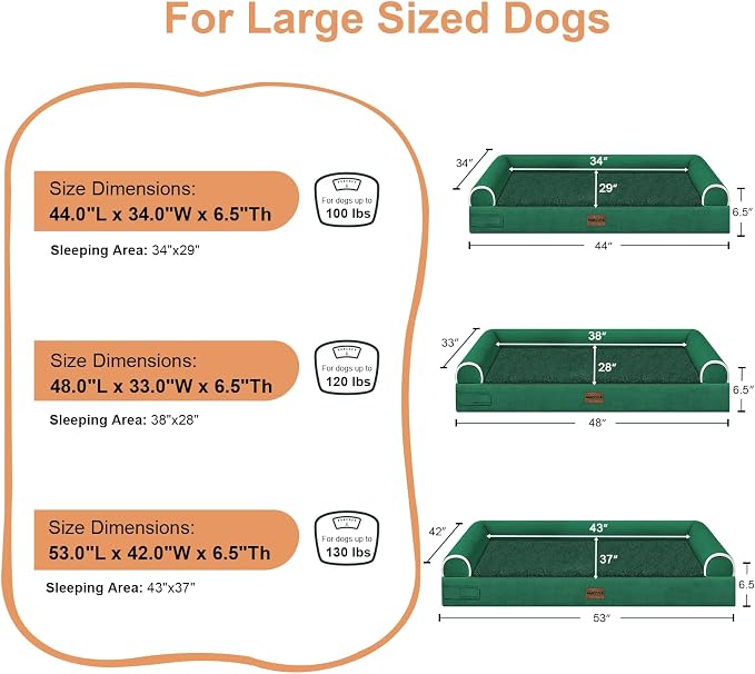 Large Dog Bed Orthopedic Washable: Beds Bolster XXL Bed Big XLarge Dogs Egg - Image 6
