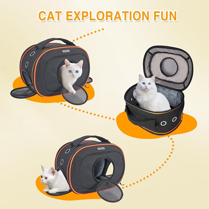 Airline Approved Cat Carrier 17" x 12.5" x 9", Fully Removable - Image 6