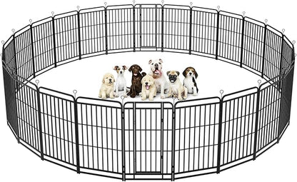 Heavy Duty Dog Playpen: 24 Steel Panels 47" Height, Square Steel Pipe by Committedtobetterpetlife