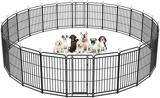 Heavy Duty Dog Playpen: 24 Steel Panels 47" Height, Square Steel Pipe by Committedtobetterpetlife