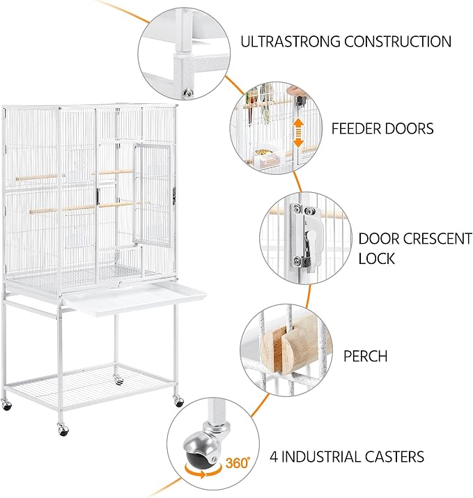 Topeakmart 54-inch Flight Bird Cage - Image 2