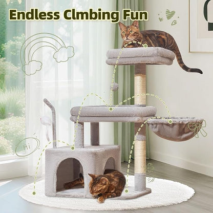 Taoqimiao Cat Tree, 32.2-Inch Cat Tower - Image 7