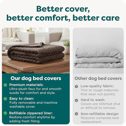 FurHaven Replacement Dog Bed Cover, Contour Luxe Lounger Design, Soft & - Image 7