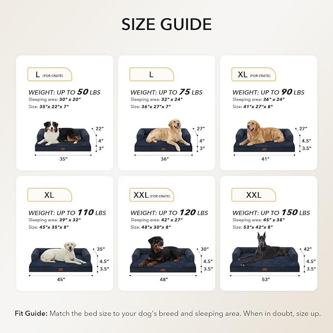 Orthopedic XXL Dog Beds, Waterproof Egg Crate Foam Big Pet Bed - Image 5