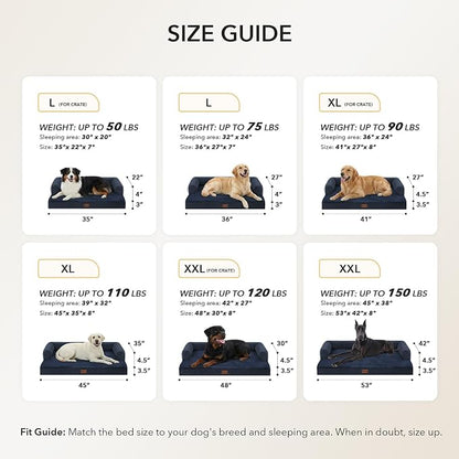Orthopedic XXL Dog Beds, Waterproof Egg Crate Foam Big Pet Bed - Image 5